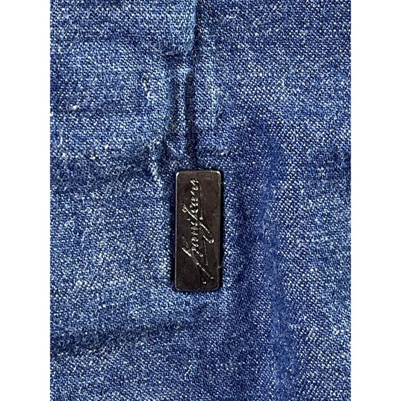 Vintage Karl Kani Denim Shirt Men's X-Large Relaxed Fit Blue Snap Closure - Picture 5 of 15